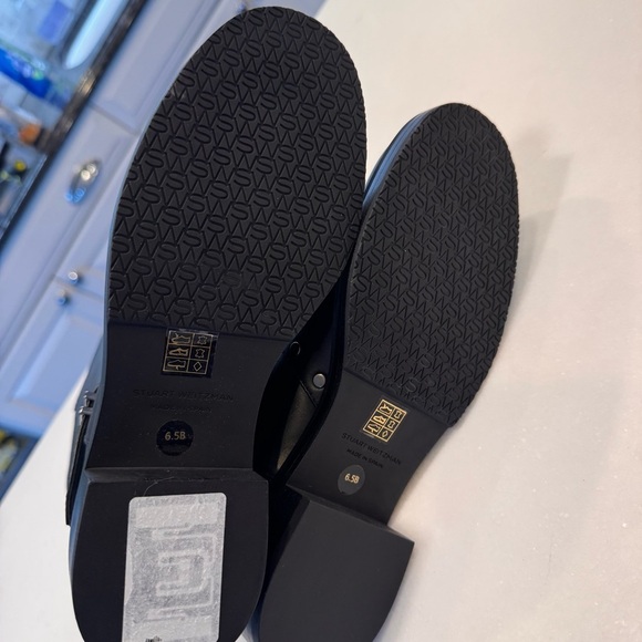 NEW! STUART WEITZMAN Maverick Black Leather Pull-On Boots Women's Sz 6.5 - Picture 10 of 10